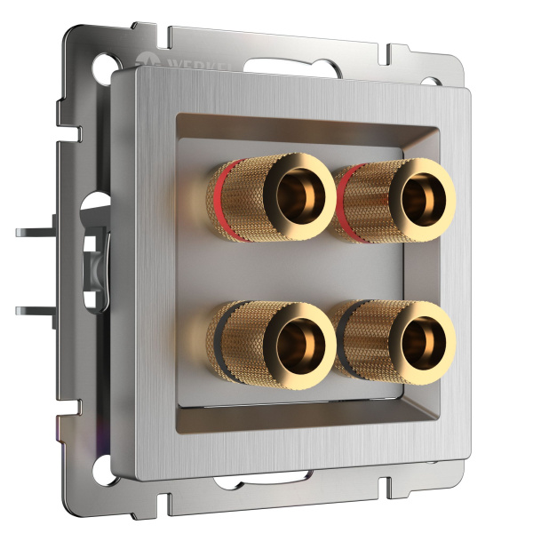 Акустическая розетка (cеребряный рифленый) СУ IP20 Werkel Акустическая розетка (cеребряный рифленый) СУ IP20 Werkel