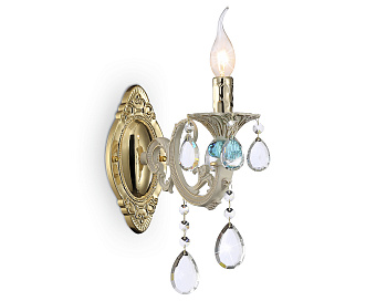 Настенный светильник с хрусталем TR4932 GD/WH/CL золото/белый/прозрачный E14 max 40W 400*120*270 Ambrella Light