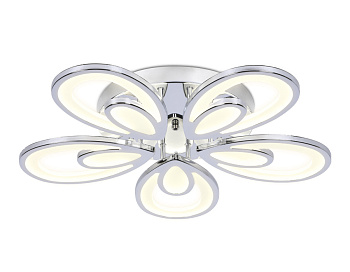 Потолочный светодиодный светильник с пультом FA469/5 CH хром 110W 580*560*80 (ПДУ РАДИО 2.4) Ambrella Light