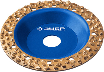 №3 Плоская обдирочно-шлифовальная чашка, крупное зерно ВК8, 125 мм ЗУБР