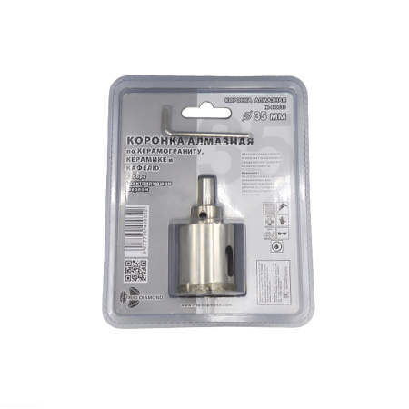 Коронка алмазная по керамике и кафелю с центрирующим сверлом 35мм 400035 Trio-Diamond