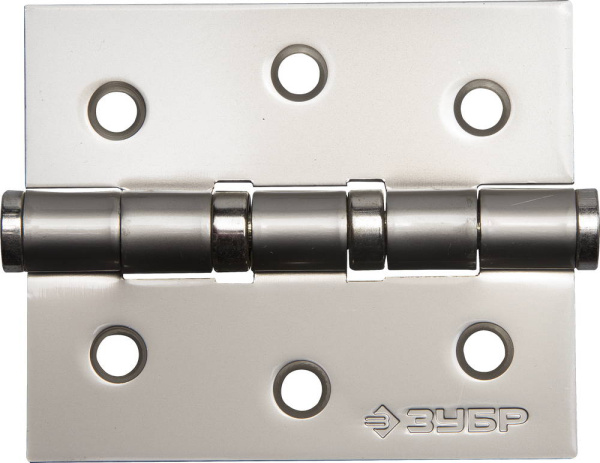 Петля универсальная "ЭКСПЕРТ", 2 подшипника, цвет мат. никель (PN), с крепежом, 75х63х2,5мм, 2 шт ЗУБР