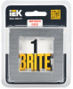 BRITE Рамка 1-мест. РУ-1-1-БрА металл алюм. IEK