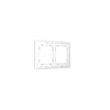 Рамка стеклянная Voltum S70 на 2 поста, (белый, матовый, стекло)
