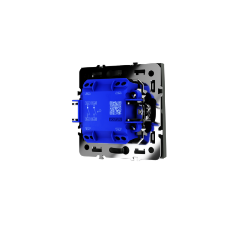 Выключатель встраиваемый Voltum S70 двухклавишный 10А, (титан)