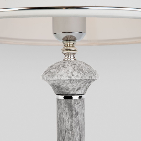 Классическая настольная лампа 1*E27 40Вт мрамор, хром IP20 Lorenzo (60019/1 мрамор) Eurosvet