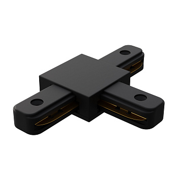 09-125 Коннектор Т-образный, однофазный, для накладного/подвесного шинопровода, IP20, 105х70х18мм, чёрный, пластик Apeyron