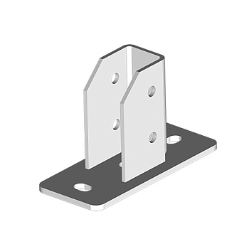 Опора для СТРАТ профиля 41х(21-62), толщ. 4,0 (пятка - 6,0мм), гор. цинк Ostec