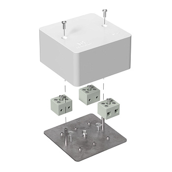 Коробка огнестойкая для кабель-канала 40-0460-FR6.0-6 Е15-Е60 (латунь) 85х85х45 Промрукав (87 шт/уп)