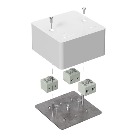 Коробка огнестойкая для кабель-канала 40-0460-FR6.0-6 Е15-Е60 (латунь) 85х85х45 Промрукав (87 шт/уп)