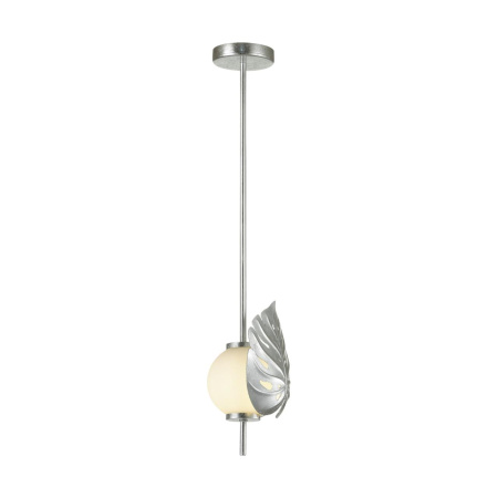 Подвес E14 1*40W JUNGLE серебристый/белый/стекло B ODEON LIGHT