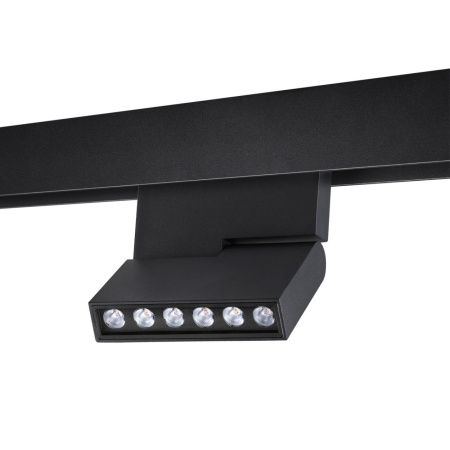Трековый св-к димм.с ДУ,со сменой цв.темп.IP20 LED 3000~6500К 12W 48V черный FLUM D NOVOTECH