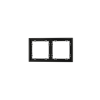 Рамка пластиковая Voltum S70 на 2 поста, (черный матовый)
