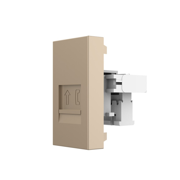 Телефонная розетка золотая (механизм) Livolo Телефонная розетка золотая (механизм) Livolo