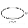 Потолочный светильник 1*LED 61Вт Белый IP20 Rim MOD058CL-L65W3K Maytoni