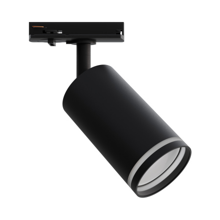 16-78 Светильник трековый, однофазный, под лампу, 230В/50Гц, GU10, max 35Вт, IP20, Φ55х100х152мм, черный, алюминий, с адаптером, лампа в ко... APEYRON