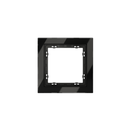 Рамка стеклянная Voltum S70 на 1 пост, (черный, стекло)