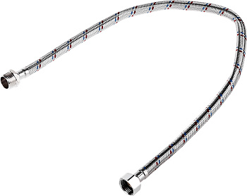 Подводка гибкая для воды, оплетка из нержавеющей стали, г/ш 1/2" - 0,6м ЗУБР