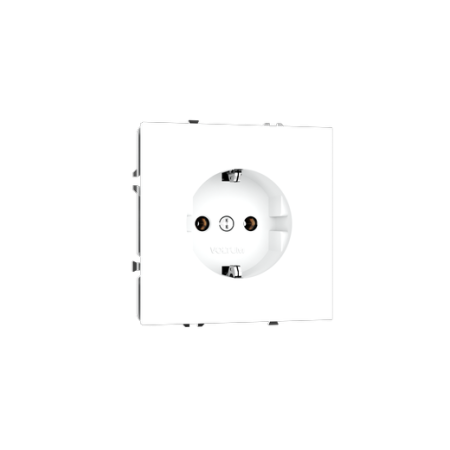 Розетка встраиваемая Voltum S70 с заземлением 16А, (белый матовый)