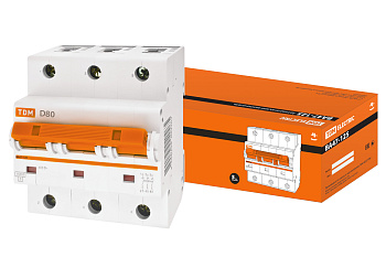 Выключатель автоматический ВА МОД ВА47-125 3П 80А 15кА D TDM