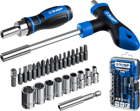 Компакт-Т29 набор: реверсивная отвертка с насадками 29 шт ЗУБР