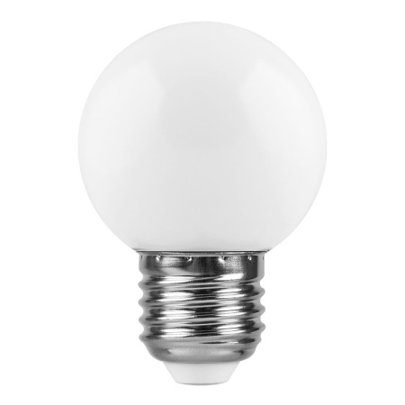 Лампа светодиодная Feron LB-37 Шарик матовый E27 1W 2700K