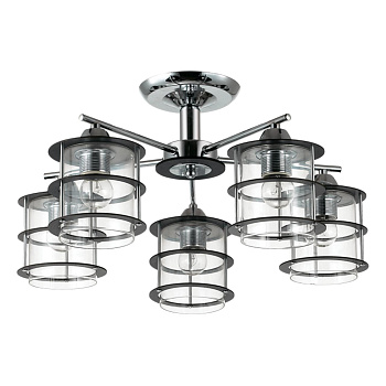 Люстра потолочная E27 5*60W 220V ROTONDUM хром LUMION