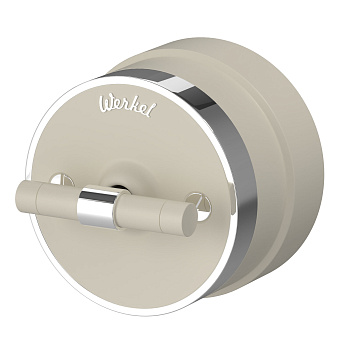 Выключатель на 4 положения двухклавишный (слоновая кость матовый/хром) Vintage ОУ IP20 Werkel