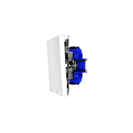 Выключатель встраиваемый Voltum S70 двухклавишный с подсветкой 10А, (белый матовый)