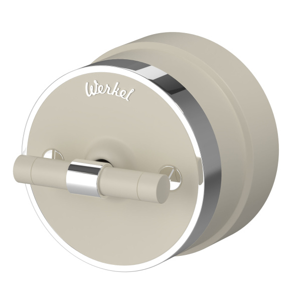 Выключатель на 4 положения двухклавишный (слоновая кость матовый/хром) Vintage ОУ IP20 Werkel