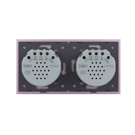 Сенсорный выключатель 4 клавиши (2-2), 2 поста Розовый Livolo