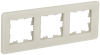 BRITE Рамка 3-мест. РУ-3-2-Бр стекло песчаный RE IEK