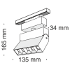 Светильник трековый 11Вт 3000K Черный IP20 Points TR015-2-10W3K-B Technical