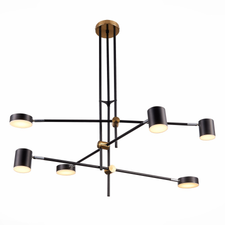 Светильник потолочный Черный, Латунь/Черный LED 6*5Вт 3000К SL1604.432.06 ST LUCE