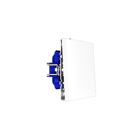 Выключатель с самовозвратом встраиваемый Voltum S70 одноклавишный 10А, (белый глянцевый)