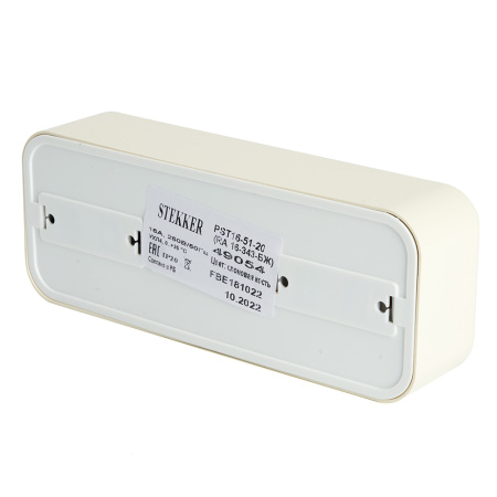 Розетка 3-местная с/з STEKKER, PST16-51-20 (RA 16-343-БЖ), пластик АВС, 250В, 16А, IP20, слоновая кость