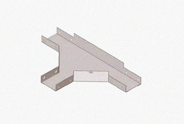 Лоток тройниковый замковый перфорированный ОТЗ 100х80 УТ1,5, горячее цинкование S1,5