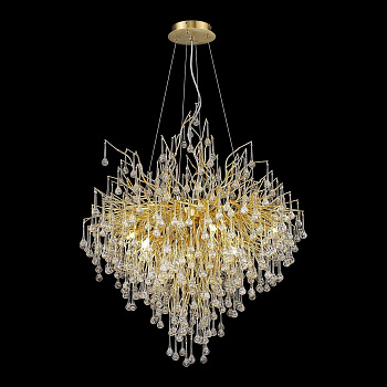 Люстра подвесная Матовое золото/Прозрачный G9 9*40Вт WE189.09.403 WERTMARK