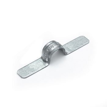 Скоба металлическая двухлапковая СМД d12-13 мм для монтажного пистолета (без отверстий) (100 шт/уп) Промрукав