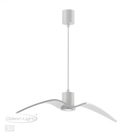 Подвес GU10 1*5W BIRDS белый/стекло B ODEON LIGHT