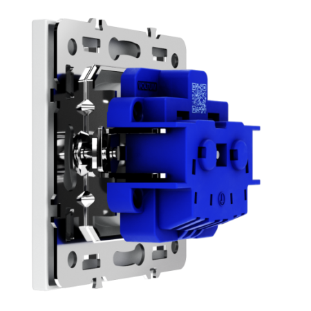 Розетка встраиваемая Voltum S70 с заземлением и защитными шторками, 16А, (белый матовый)