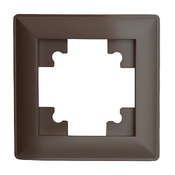 Рамка STEKKER, PFR00-7001-04 1-местная, серия Катрин, шоколад
