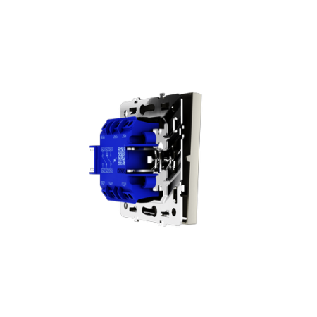 Проходной переключатель встраиваемый Voltum S70 двухклавишный с подсветкой 10А, (шелк)