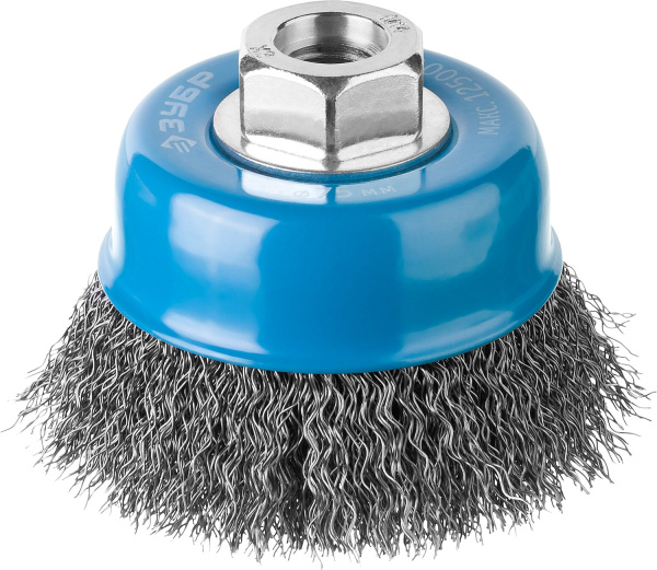 Профессионал. Щетка чашечная для УШМ, витая стальная проволока 0,3мм, 75ммхМ14 ЗУБР