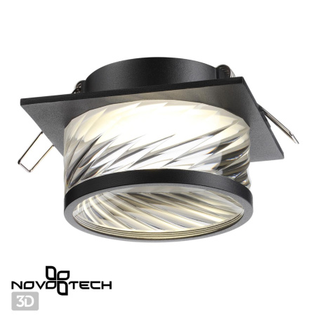 Св-к встр.IP20 GU10 9W 220V GEM черный D NOVOTECH