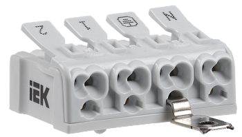 Клемма пружинная соединительная КСПнз4-2L+N+PE IEK