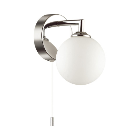 Бра с выключателем G9 1*40W 220V PIPER хром,белый LUMION