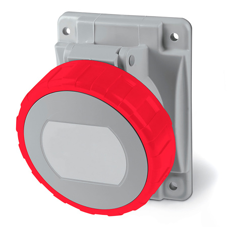 Розетка панельная с наклоном IP67 16А 3P+E 400В DKC