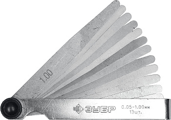 Набор "Мастер" Щупы автомобильные, 0,05 - 1,00мм, 13шт ЗУБР