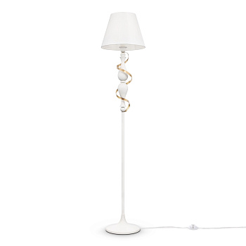 Торшер 1*E27 40Вт Белый с Золотом IP20 Intreccio ARM010-01-W Maytoni